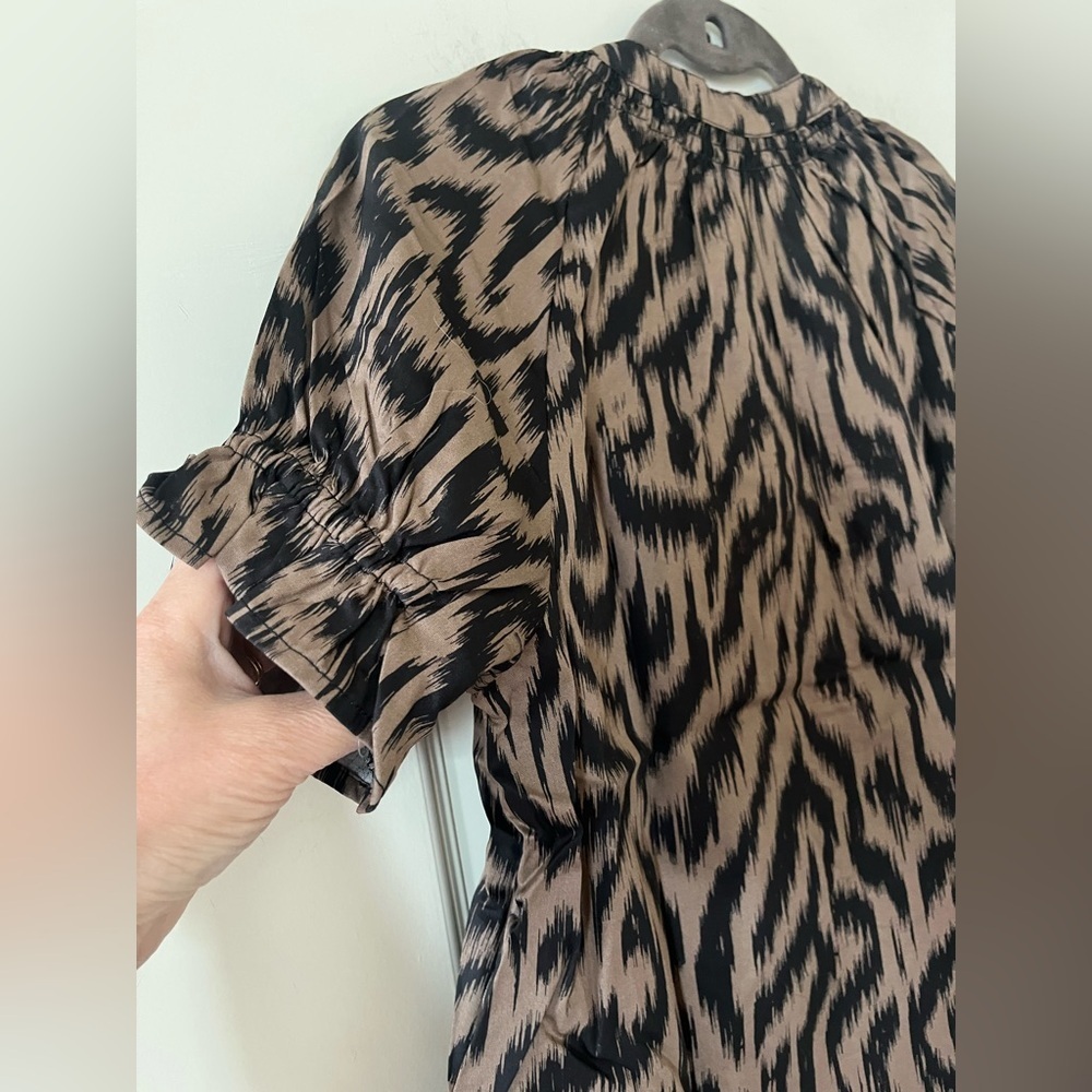 Wit & Wisdom Brown/Black Patterned Women's Top Size XS - Picture 10 of 15